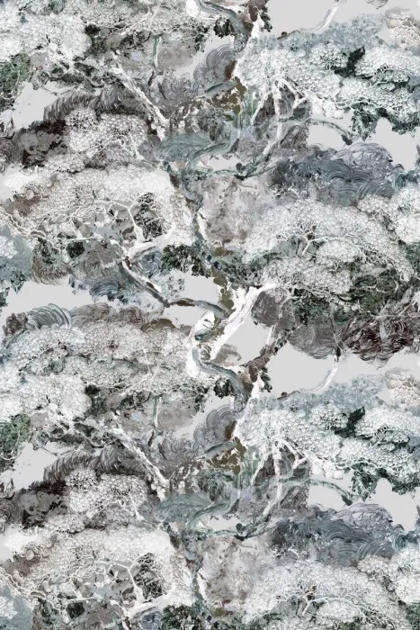 matzu tree blue tint drizzle wallpaper